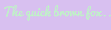 Image with Font Color C0F0C8 and Background Color D8C0F0